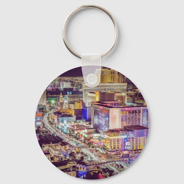 Las Vegas strip stylisiert Schlüsselanhänger (Vorderseite)