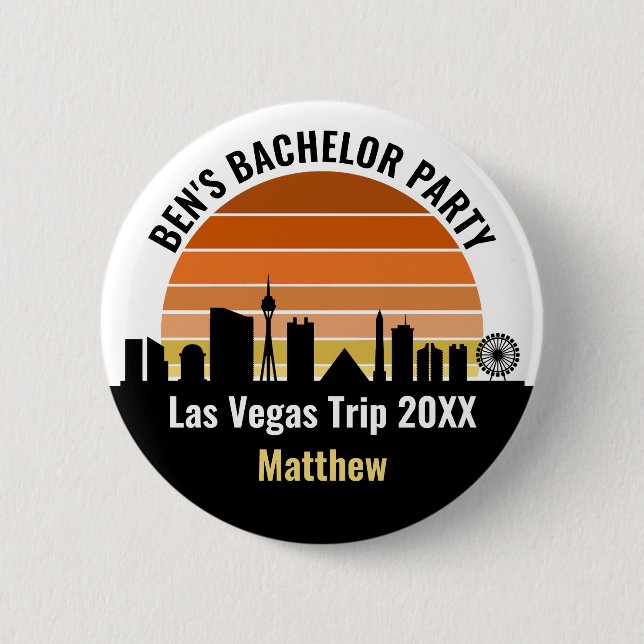 Las Vegas Strip Sunset Custom Vacation Button (Vorderseite)