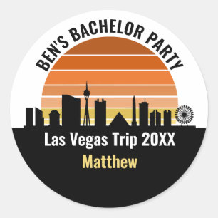 Las Vegas Strip Sunset Custom Vacation Runder Aufkleber