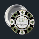 Las Vegas Style Wedding - Green Button<br><div class="desc">Button Pins. Las Vegas Style Wedding in soft olive with gold and silver accents Poker Chip Design. ⭐ This Product is 100% Customizable. ****Click on CUSTOMIZE BUTTON to add, delete, move, resize, change around, rotate usw.Ja, ja. 99 Prozent von my designs in my store are done in layers. This makes...</div>