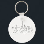 Las Vegas Stylized Skyline Schlüsselanhänger<br><div class="desc">A unique key chain representing the beautiful city of Las Vegas.  
This keychain features a stylized illustration of the city's unique skyline with its name underneath.</div>