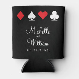 Las Vegas Themed Wedding Can Cooler Red Black Dosenkühler