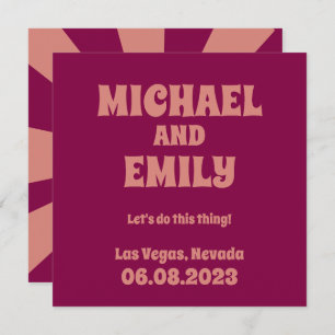 Las Vegas Themed Wedding Speichern Sie das Datum d Einladung