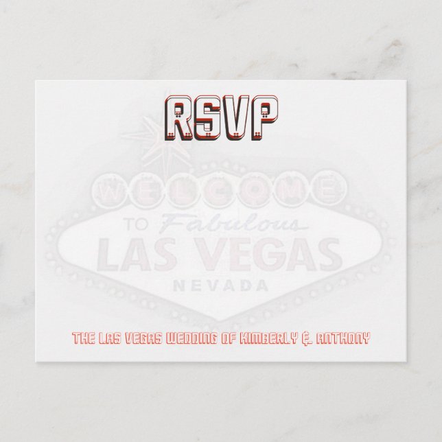 Las Vegas UAWG Wedding Reception Einladungspostkarte (Vorderseite)