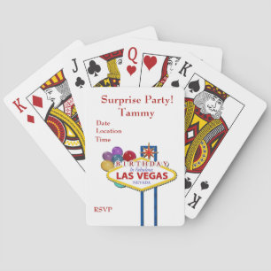 Las Vegas Überraschung Geburtstagsparty Spielkarte