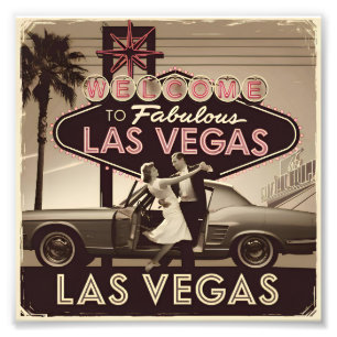 Las Vegas USA Vintag Fotodruck