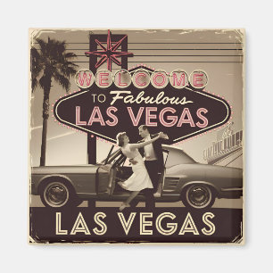 Las Vegas USA Vintage Magnet
