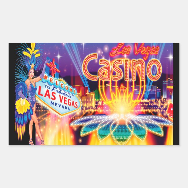 Las Vegas Vacation Rechteckiger Aufkleber (Vorderseite)