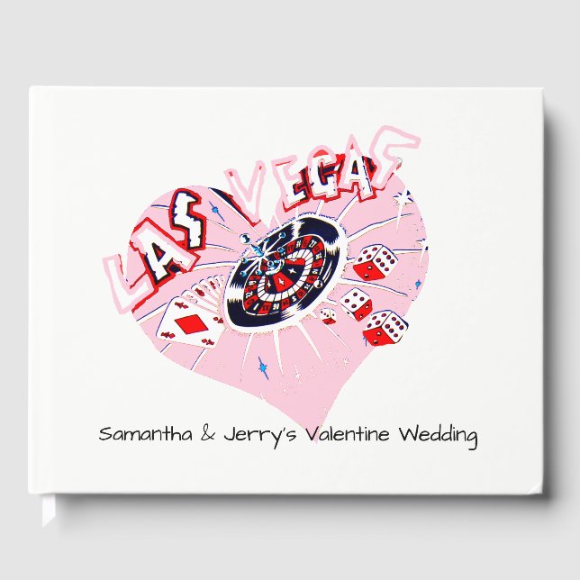 Las Vegas Valentine Wedding Gästebuch (Vorderseite)