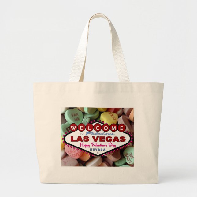 Las Vegas Valentine's Day Goodie Bag Jumbo Stoffbeutel (Vorne)