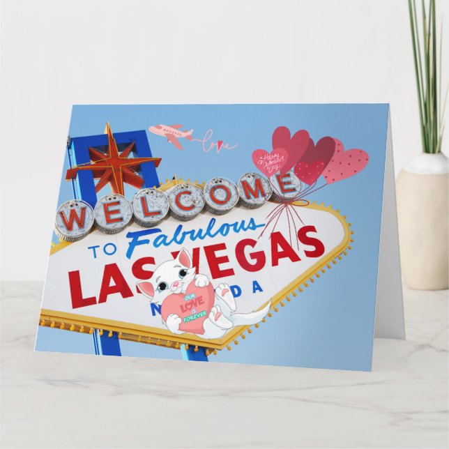 Las Vegas Valentine's Day Large Card Karte (Vorderseite)