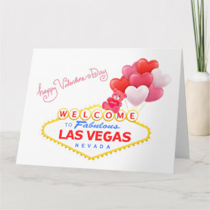 Las Vegas Valentine's Day LIEBE Bear Card Karte