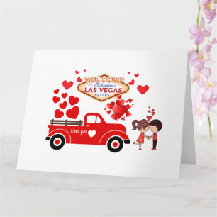 Las Vegas Valentinstag-Karte Karte