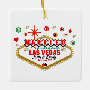 Las Vegas Verheiratetes Paar Matching Urlaub Nevad Keramikornament