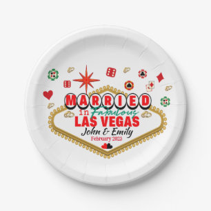 Las Vegas Verheiratetes Paar Matching Urlaub Nevad Pappteller