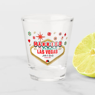 Las Vegas Verheiratetes Paar Matching Urlaub Nevad Schnapsglas