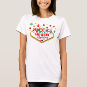 Las Vegas Verheiratetes Paar Matching Urlaub Nevad T-Shirt