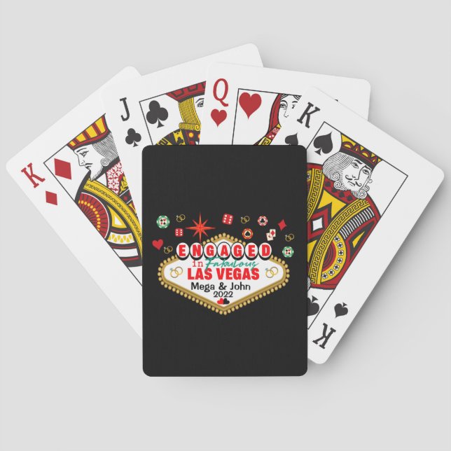 Las Vegas Verlobt Celebration Couple  Spielkarten (Rückseite)