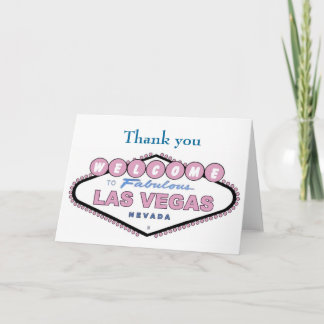 Las Vegas Vielen Dank Karte. NEUE Rose Farbe! Dankeskarte