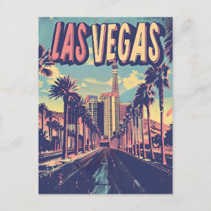 Las Vegas Vintage Art Postkarte
