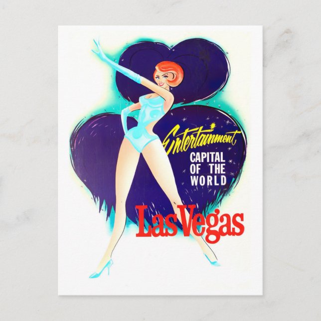 Las Vegas Vintage Reise Postkarte (Vorderseite)
