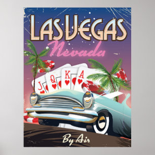 Las Vegas Vintage-Reiseplakat im Stil der Vergange Poster