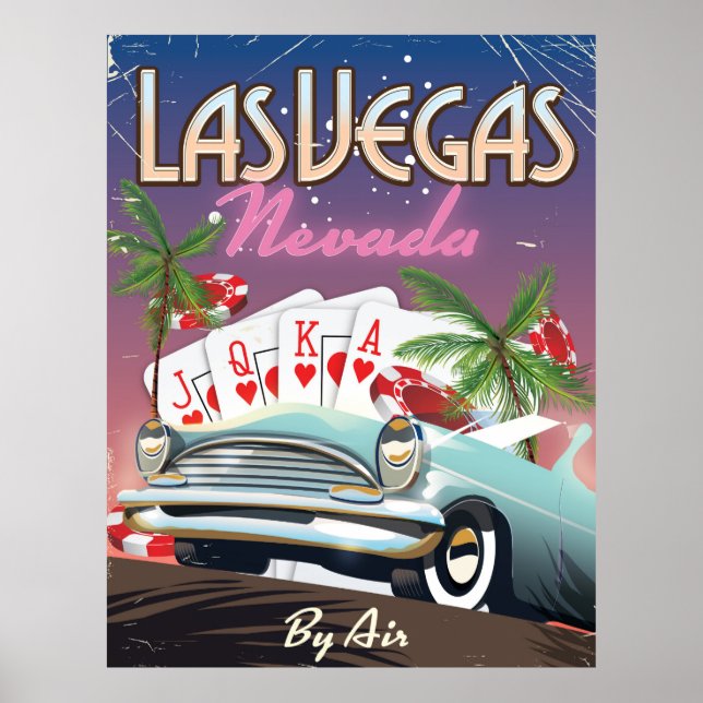 Las Vegas Vintages Urlaubsplakat Poster (Vorne)