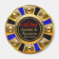 Las Vegas VIP Blue Gold Black Casino Chip Gefallen
