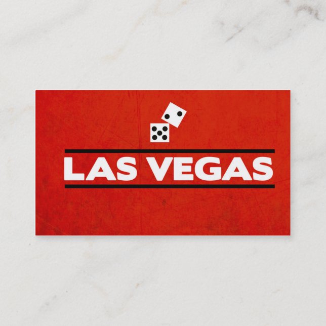Las Vegas-Visitenkarten Visitenkarte (Rückseite)