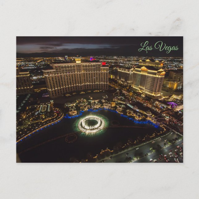 Las Vegas Water Show Postkarte (Vorderseite)