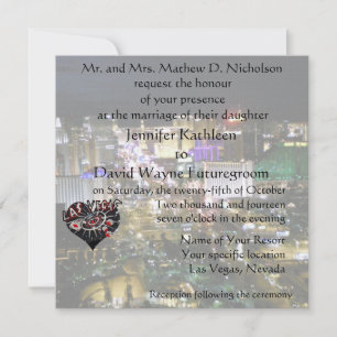 Las Vegas Wedding and Empfang Casino Einladung