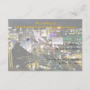 Las Vegas Wedding and Empfang UAWG RSVP Karte