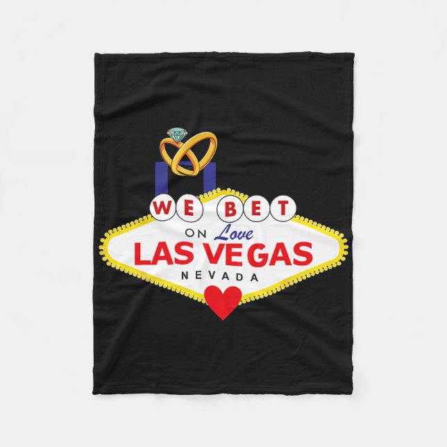 Las Vegas Wedding Bride Groom Matching Dusche Hone Fleecedecke (Vorderseite)