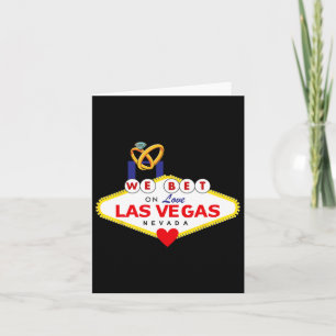Las Vegas Wedding Bride Groom Matching Dusche Hone Karte