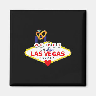 Las Vegas Wedding Bride Groom Matching Dusche Hone Magnet