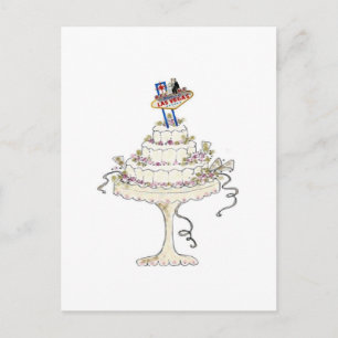 Las Vegas Wedding Cake Postcard Postkarte