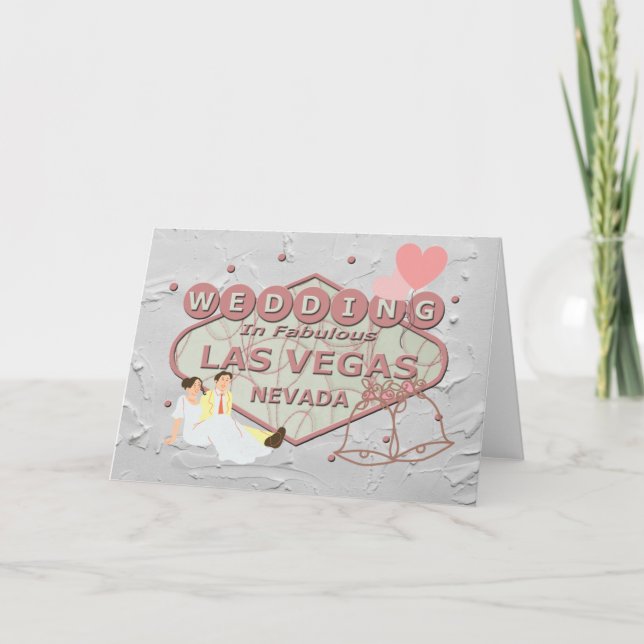 Las Vegas Wedding Card Dankeskarte (Vorderseite)