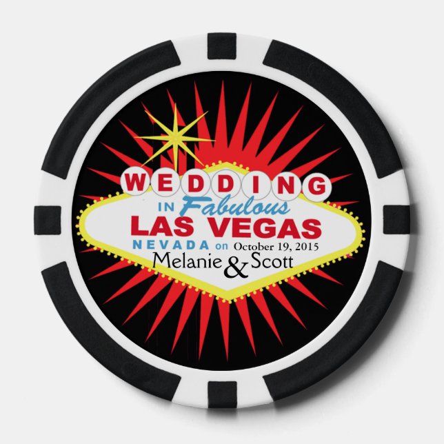 Las Vegas Wedding Casino Pokerchips (Vorderseite)