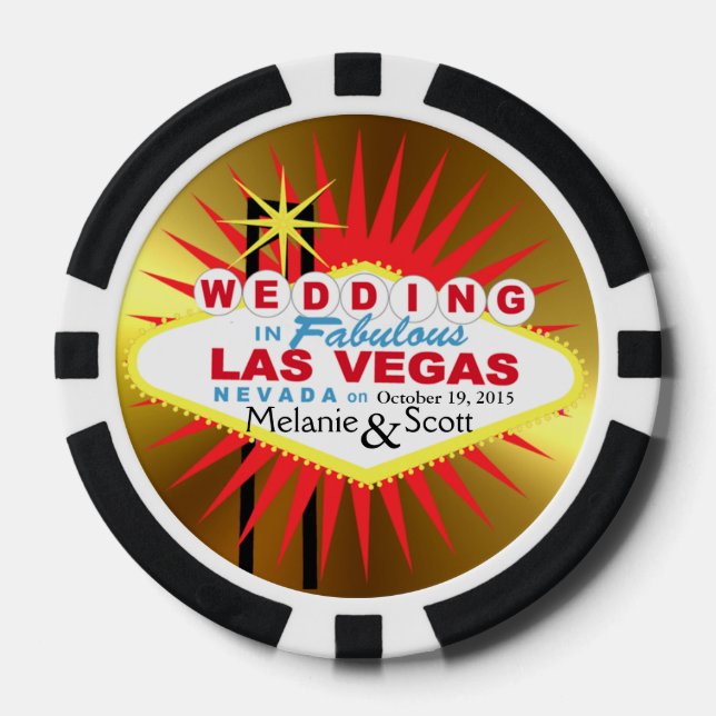 Las Vegas Wedding Casino Pokerchips (Vorderseite)