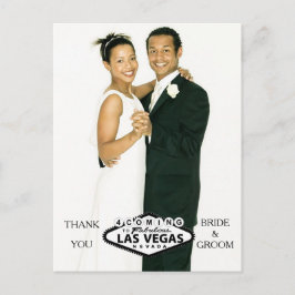 Las Vegas Wedding Custom Foto Vielen Dank Ankündigungspostkarte