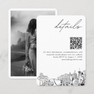 Las Vegas Wedding Details QR Code Klein Begleitkarte