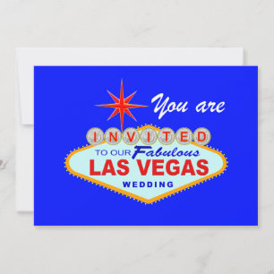 Las Vegas Wedding Einladung LITEBLUE