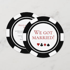 Las Vegas Wedding Elopement Ankündigung Poker