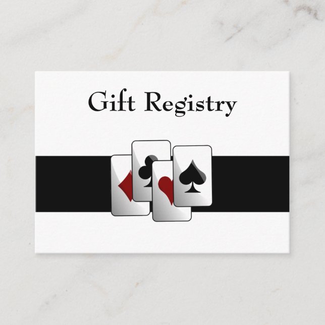 Las Vegas wedding Gift Registrierkarte Begleitkarte (Vorderseite)