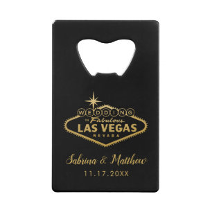 Las Vegas Wedding Gold und Black Geldbeutel Flaschenöffner