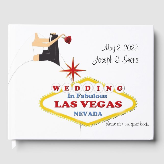 Las Vegas Wedding Guest Book Gästebuch (Vorderseite)
