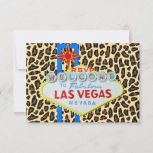 Las Vegas Wedding Guest UAWG Leopard Einladung