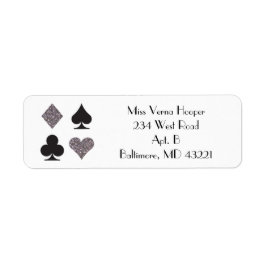 Las Vegas Wedding Imitats Platin Glitzer Label