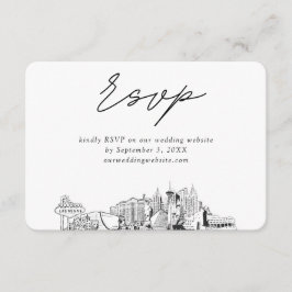 Las Vegas Wedding Minimalistisch Sketch UAWG Begleitkarte