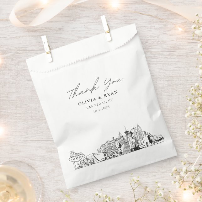 Las Vegas Wedding Personalisiert Gevor Bag Geschenktütchen (Ausgeschnitten)